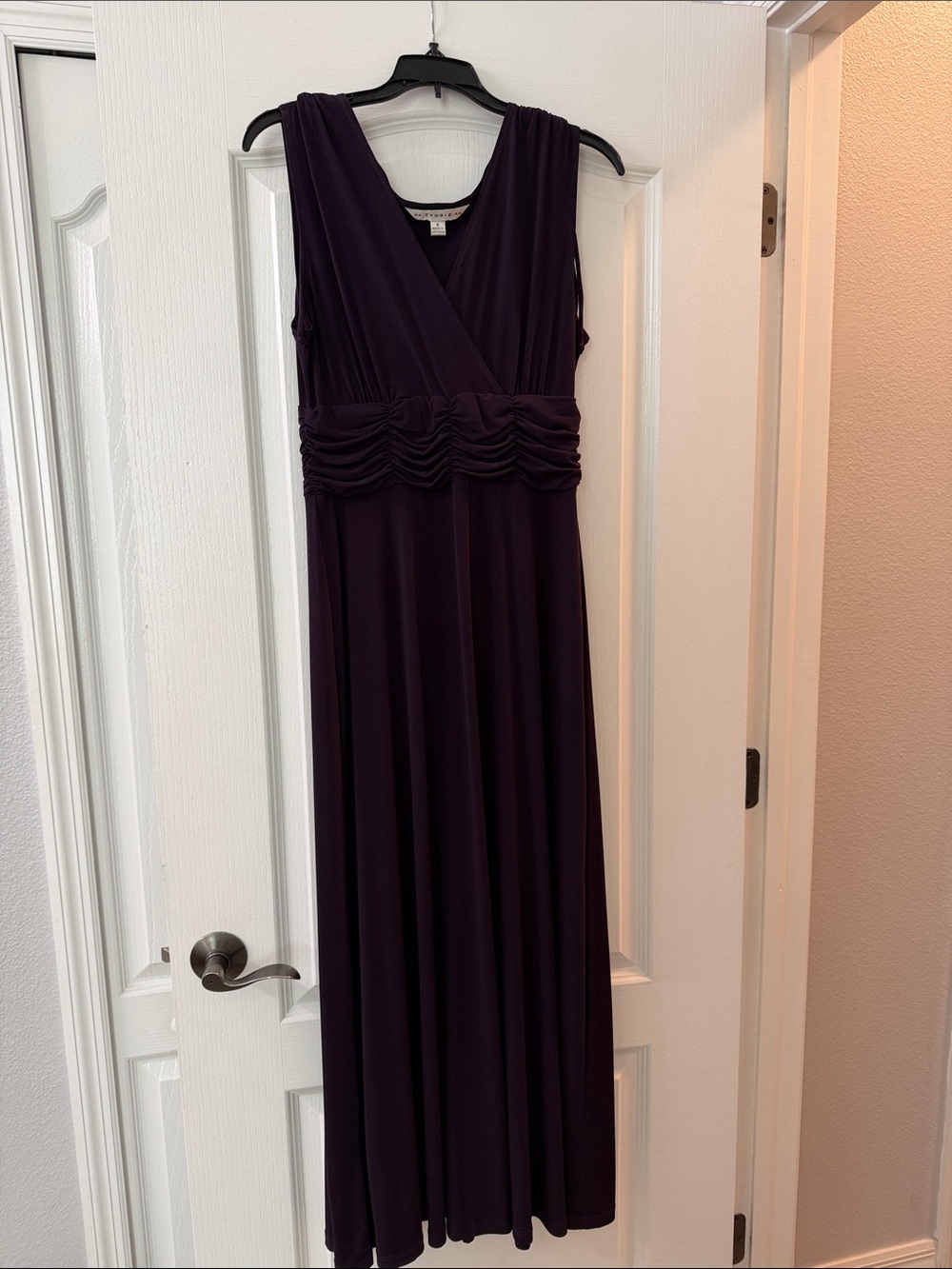 Aa Studio Sleeveless V-Neck Maxi Dress in Plum
